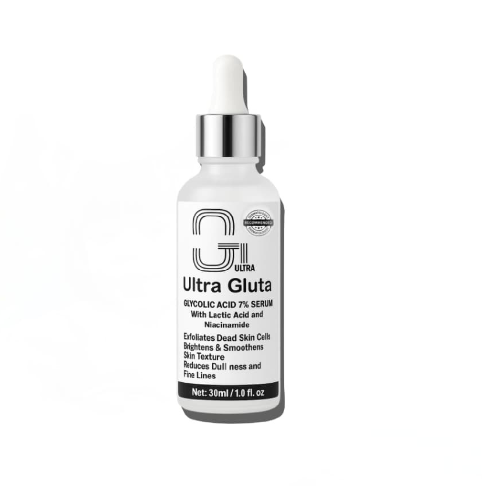 Ultra Gluta Glycolic Acid 7% Serum with Lactic Acid and Niacinamide for Exfoliation